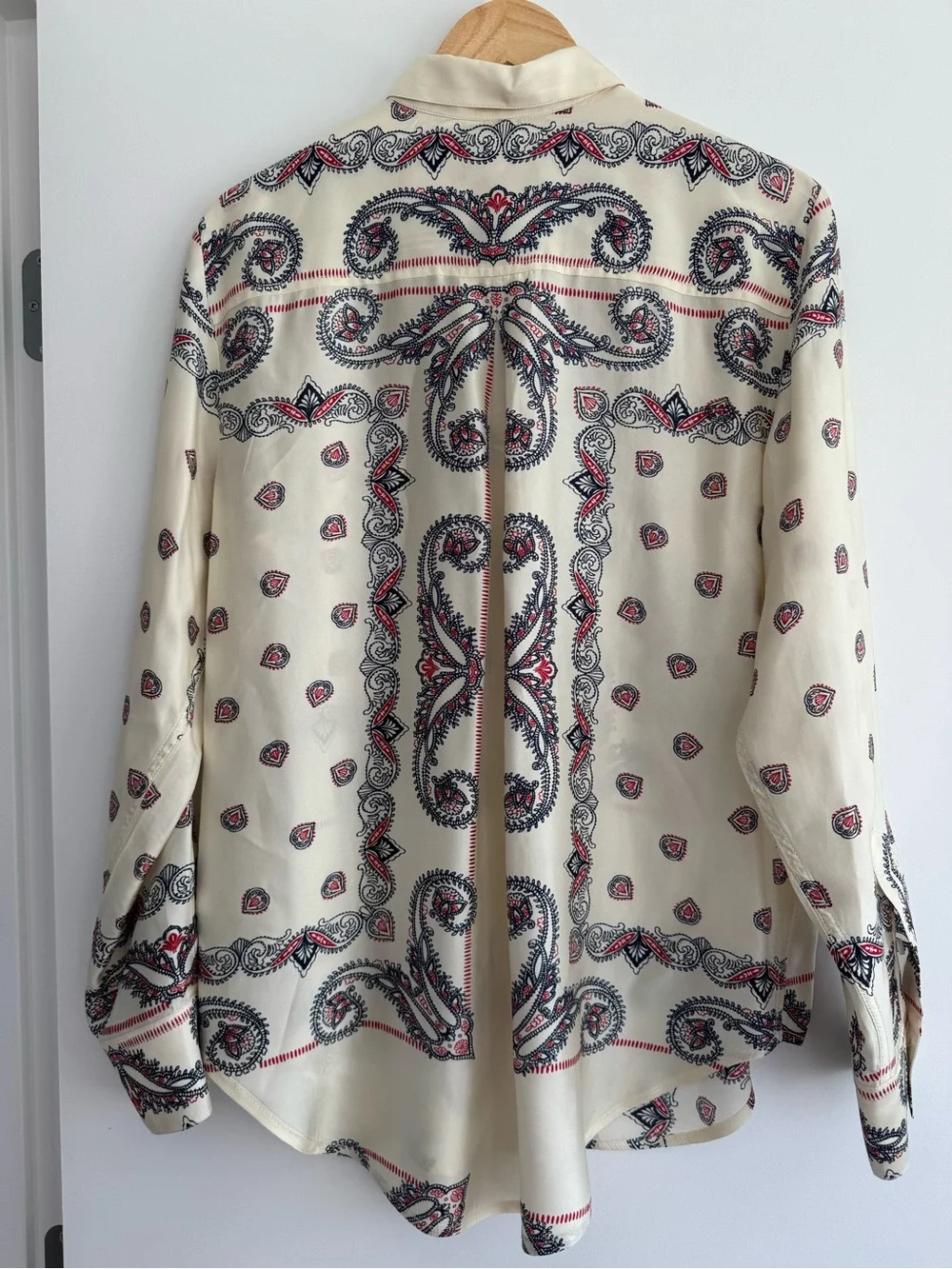 NWOT J Crew paisley viscose silky longsleeve button up blouse